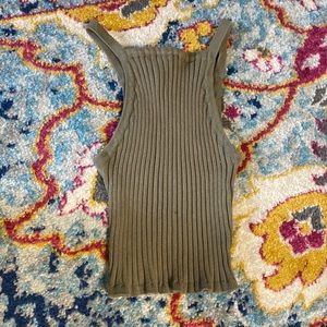 Olive green crop top